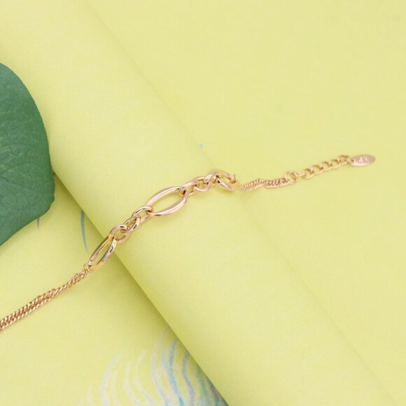 "Oval Link Rose Gold Bracelet in Polished High-Quality Brass, XPBL1142 - Picture 3 of 12